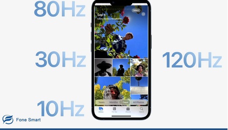 Cách Điều Chỉnh Tần Số Quét Trên Màn Hình iPhone giúp giảm khả năng xanh màn trắng màn trên iPhone 13 series