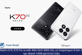 Redmi K70, K70 Pro ra mắt: Màn hình 4000 nits, có Snapdragon 8 Gen 3