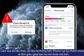 Cách xóa dữ liệu giải phóng bộ nhớ trên iPhone nhanh chóng