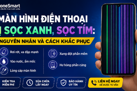 Màn hình điện thoại bị sọc xanh, sọc tím: Nguyên nhân và cách khắc phục hiệu quả