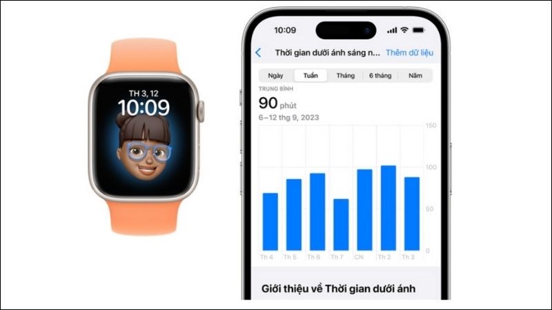 watchOS 10 cung cấp thời gian người dùng đã ở ngoài trời thông qua cảm biến ánh sáng