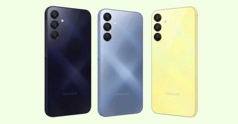 Ba phiên bản màu của Samsung Galaxy A15
