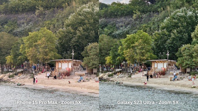 So sánh ảnh chụp zoom 5X trên hai thiết bị
