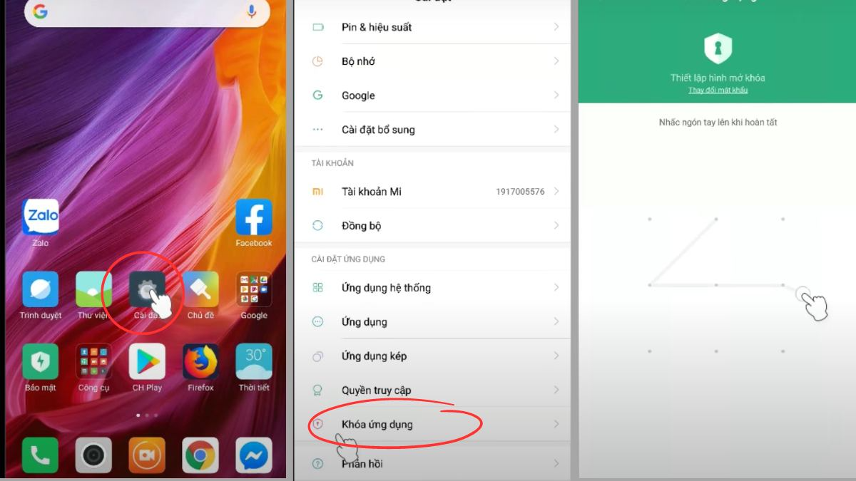 cách Ẩn ứng dụng trên điện thoại Xiaomi MIUI 10,11 bước 1