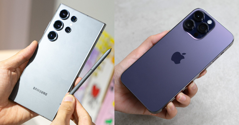 So sánh Galaxy S24 Ultra và iPhone 14 Pro Max về thiết kế